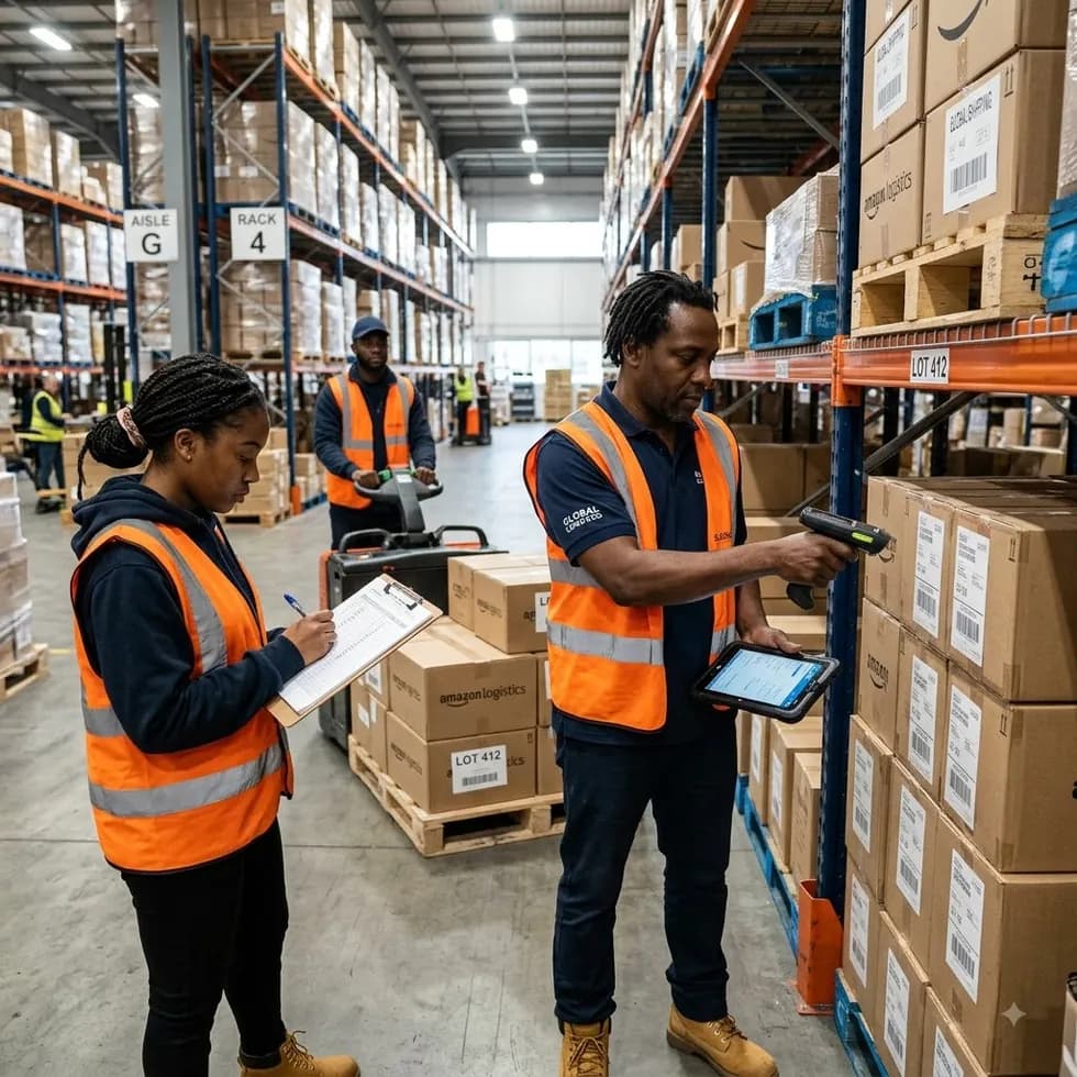 Warehouse staff fulfilling orders